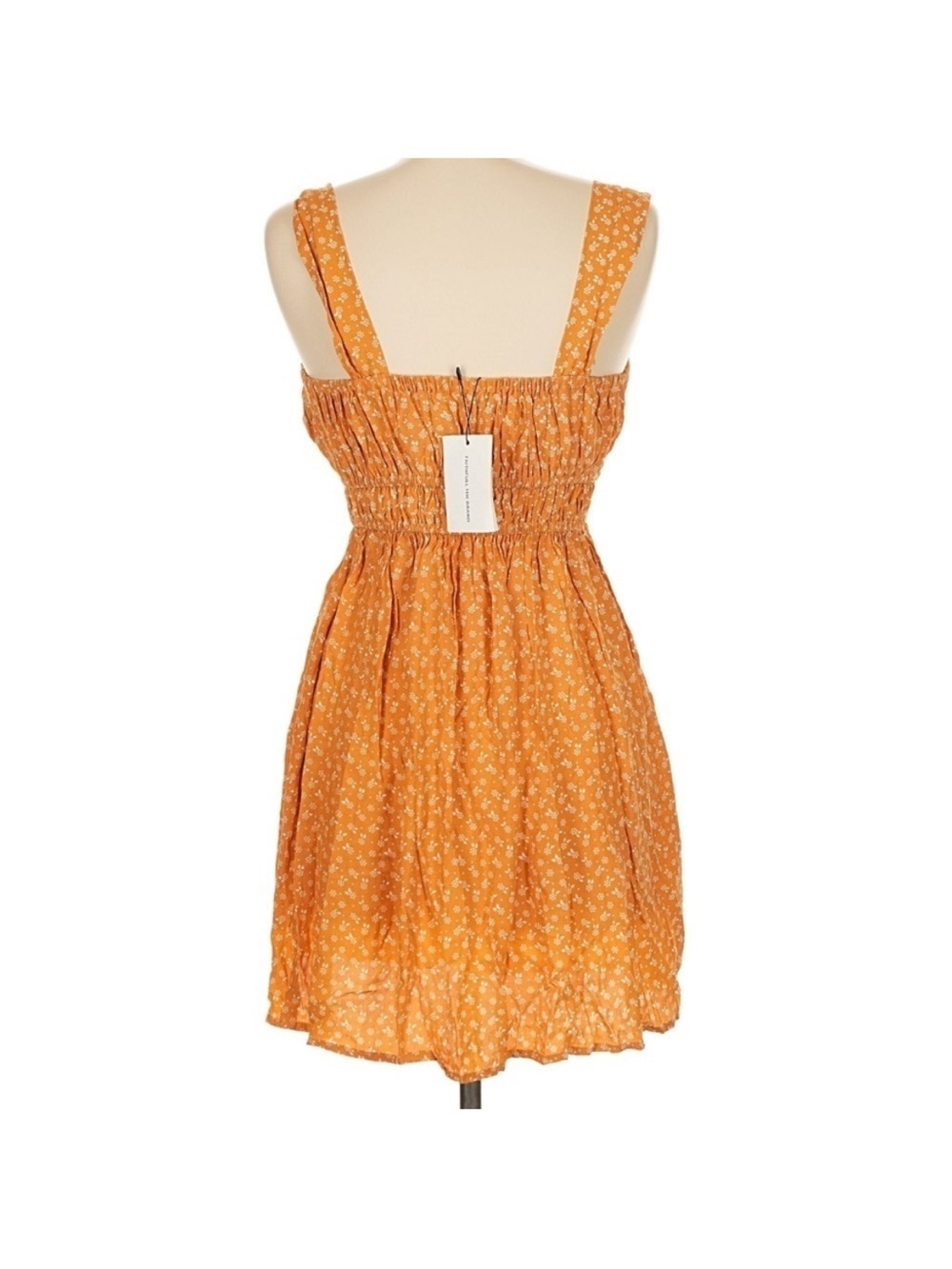 Faithfull The Brand Praia Mini Dress Ermita Floral Yellow Milkmaid Dress 6 NWT - Picture 6 of 10